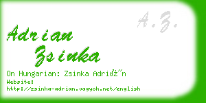 adrian zsinka business card